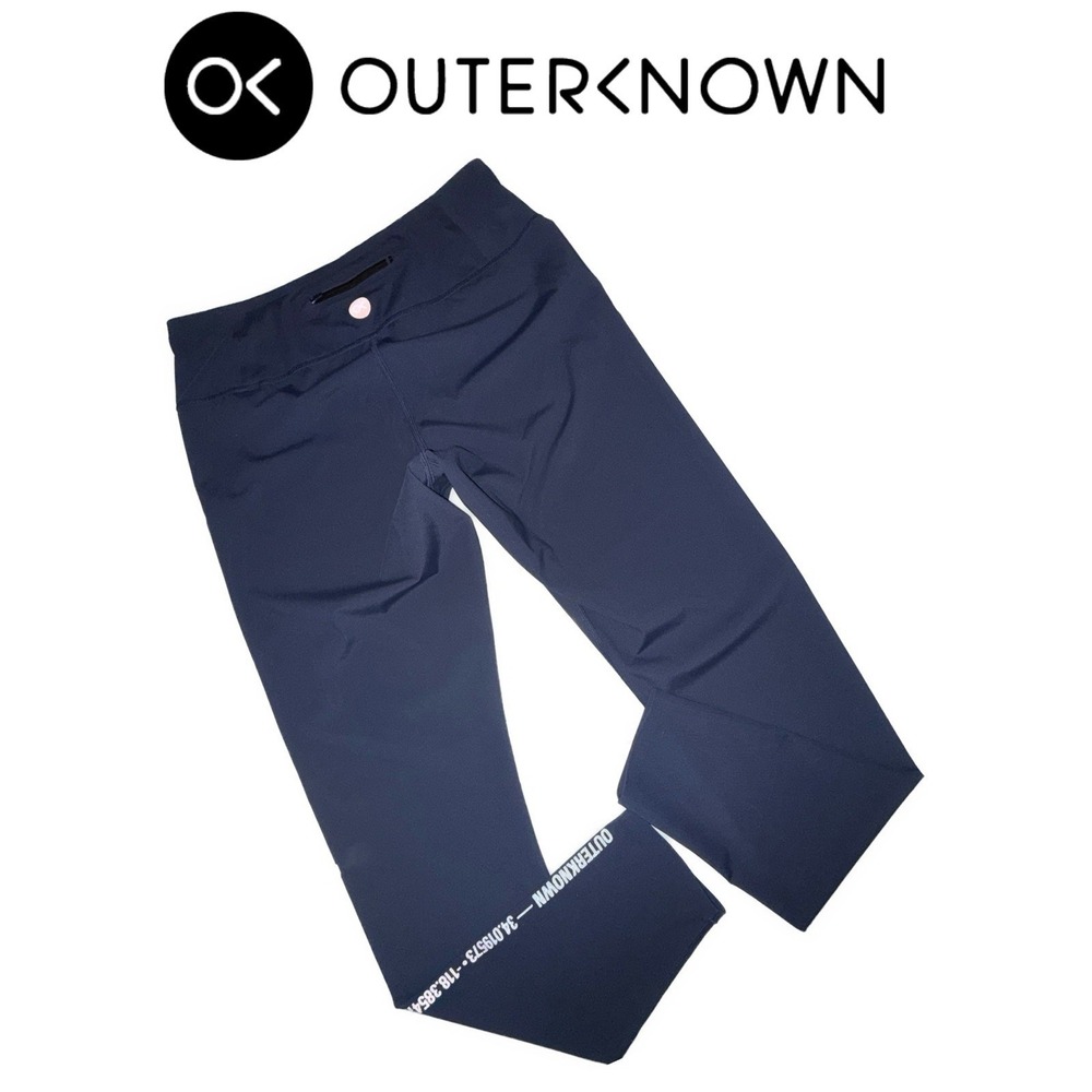 NEW $118 OUTERKNOWN OK ACTIVE US Women's M Navy Blue ECONYL® Nylon 7/8 Leggings